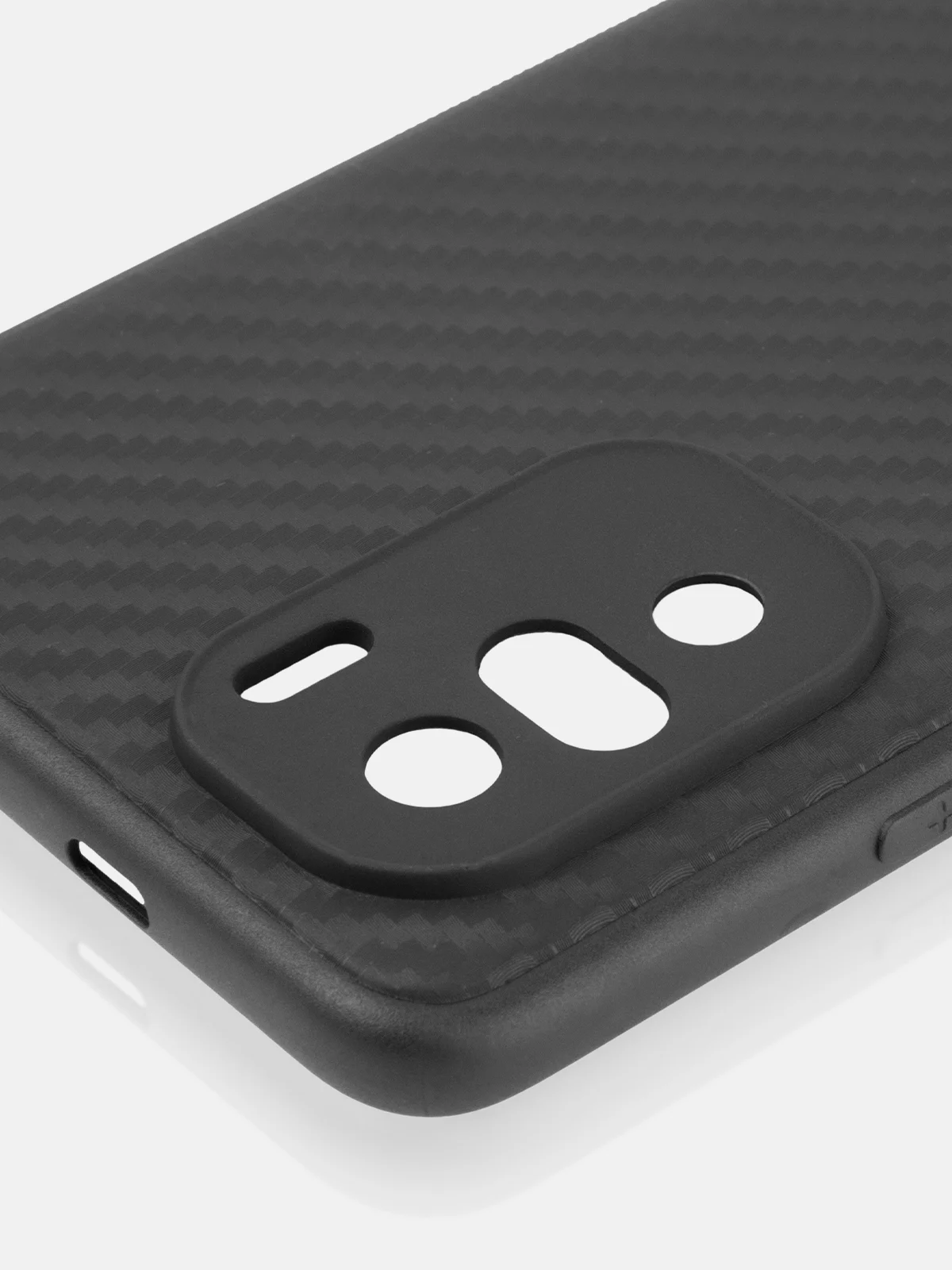 Черный ребристый чехол для Xiaomi Poco F3 силиконовый ROSCO матовый защита камер текстура карбон