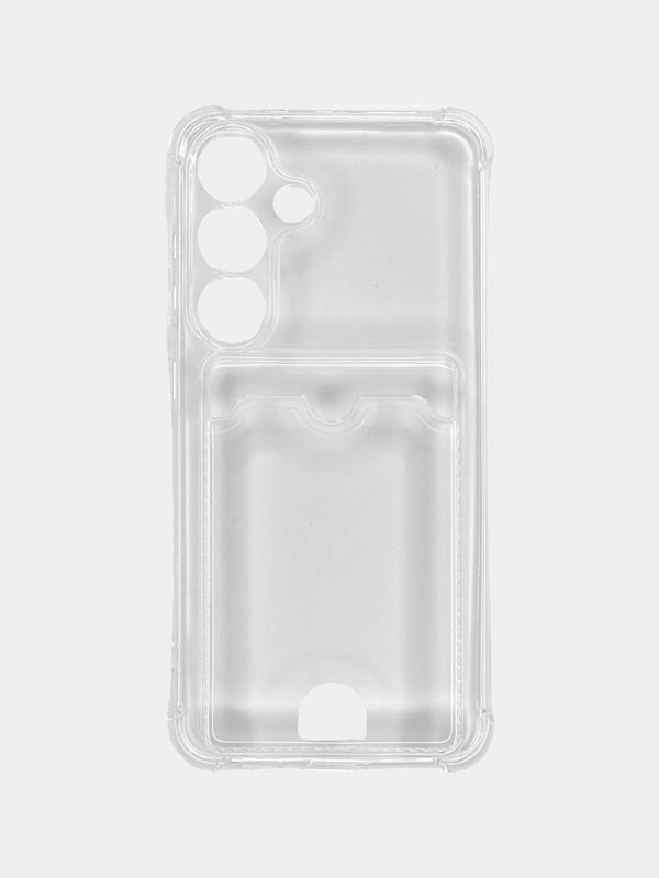Чехол для Samsung Galaxy S24 / Самсунг Галакси С24 прозрачный с карманом для карты