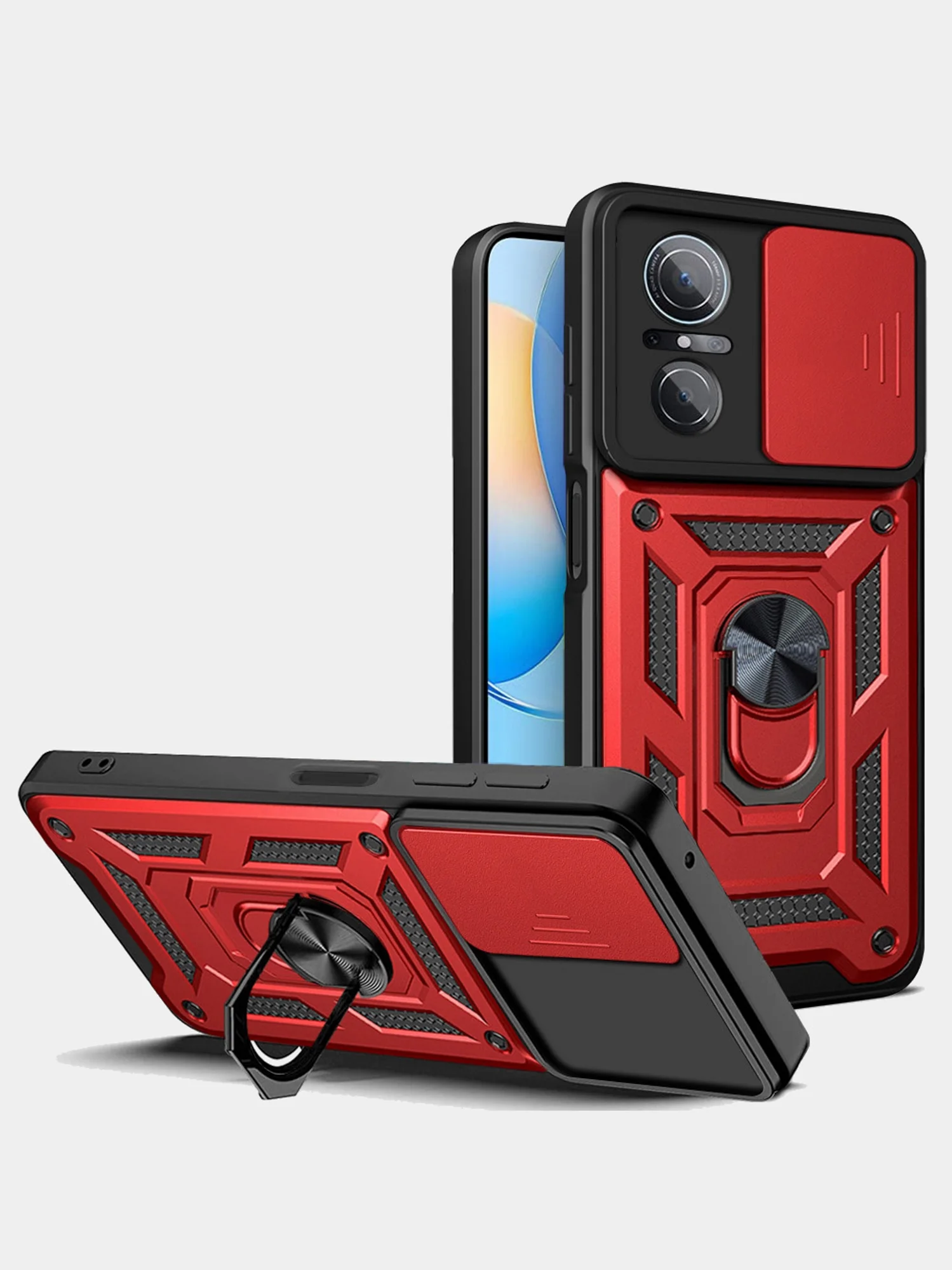 Красный чехол противоударный armors для Huawei Nova 9 SE / Хуавей Нова 9 SE с защитой камеры