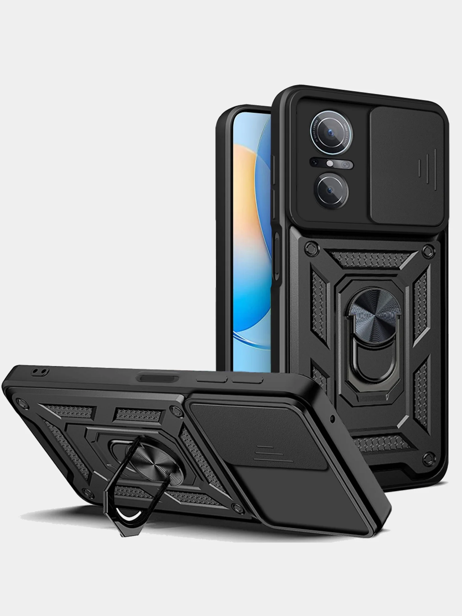 Черный чехол противоударный armors для Huawei Nova 9 SE / Хуавей Нова 9 SE с защитой камеры