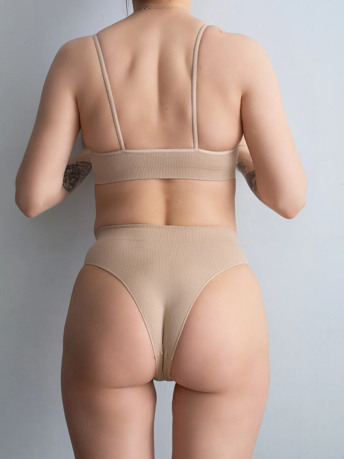 Бежевый топ Giulia BRASSIERE RIB