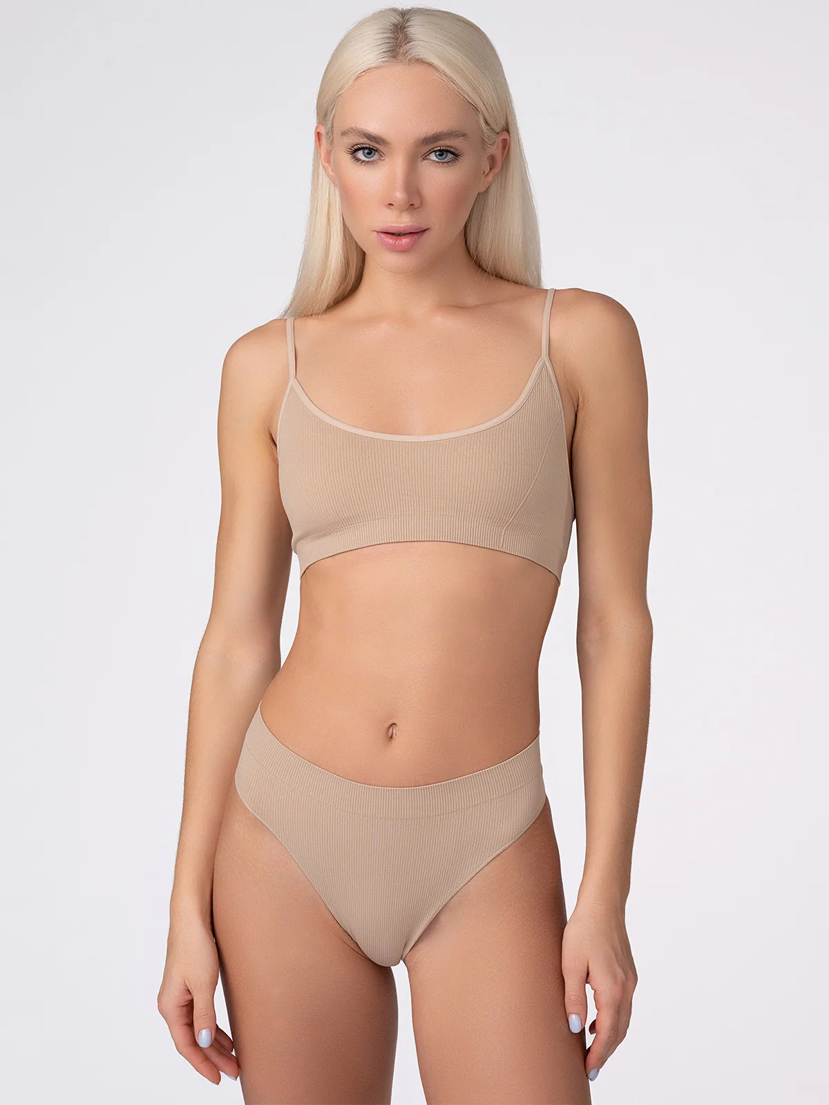 Бежевый топ Giulia BRASSIERE RIB