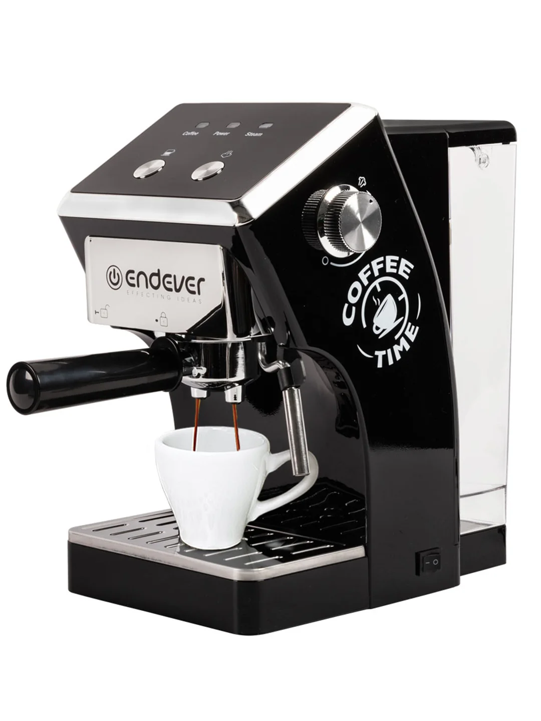 Черный кофеварка рожкового типа ENDEVER Costa-1085