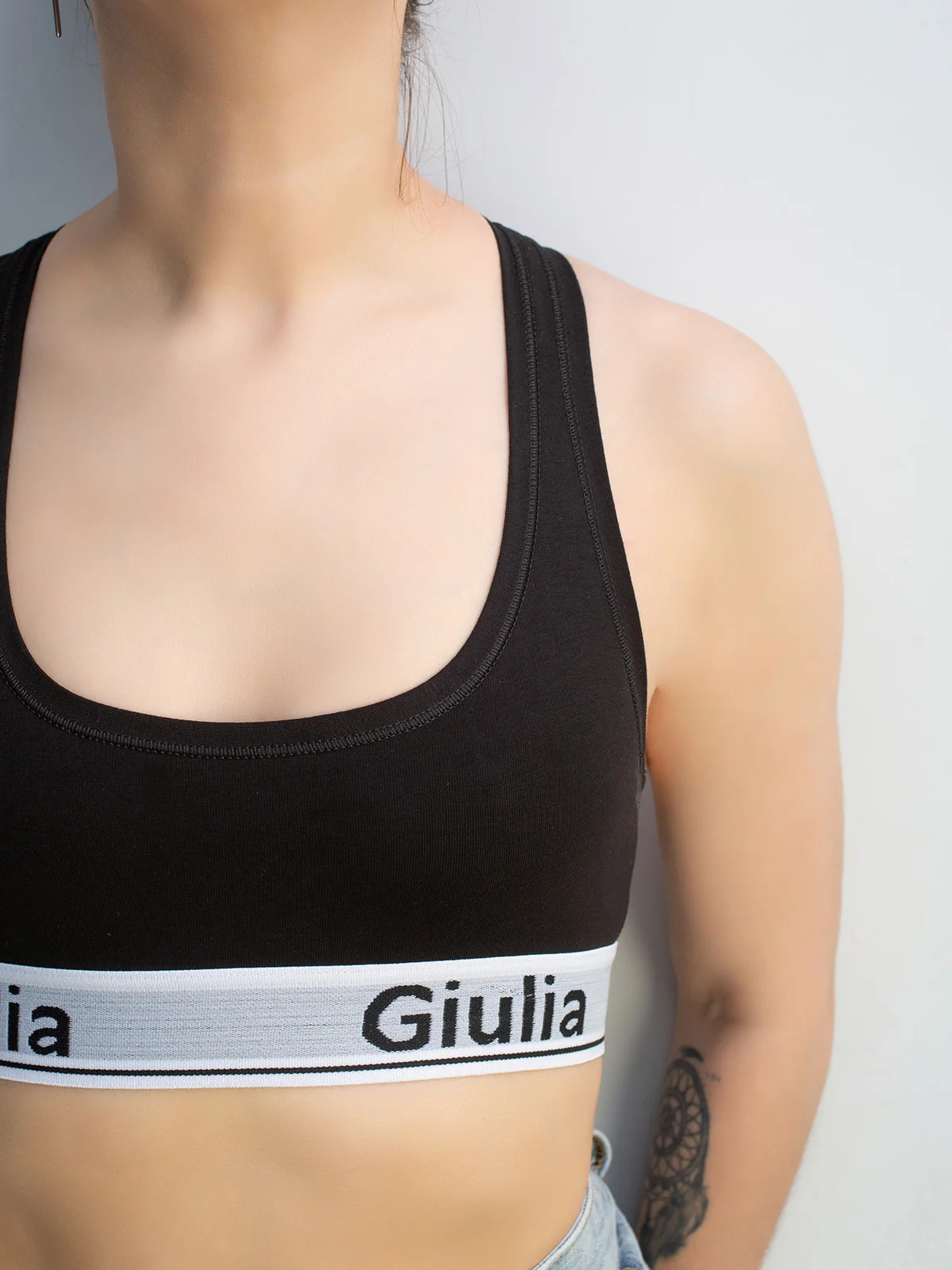 Черный топ Giulia Cotton Bra 01