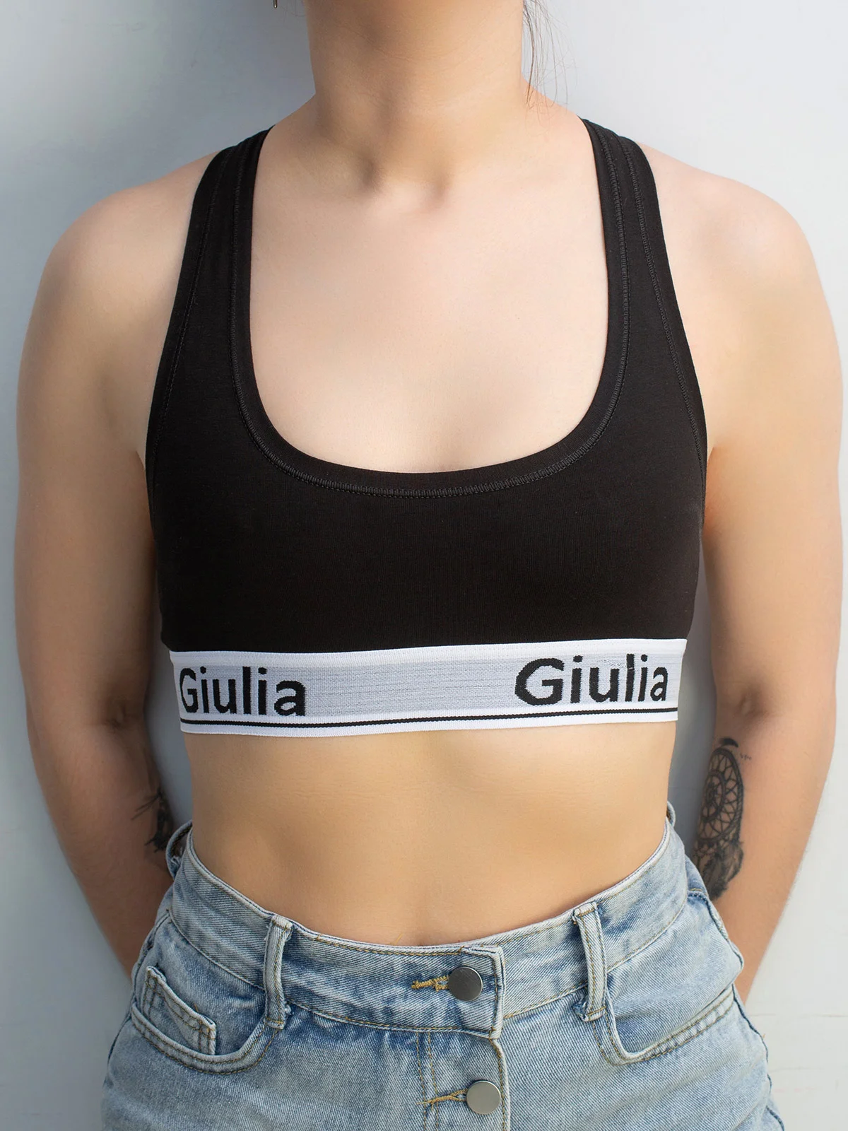 Черный топ Giulia Cotton Bra 01