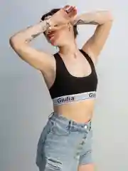 Черный топ Giulia Cotton Bra 01