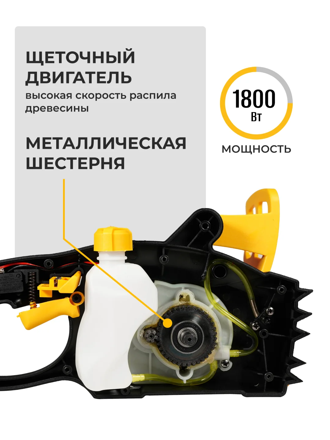 Пила цепная электрическая Partner for Garden ES-350(1800Вт,14"/ 35см шина,цепь 3/8-1,3-52)