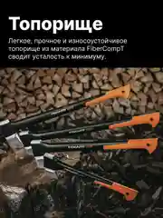 Топор колун для дров универсальный X11 S FISKARS (1015640)