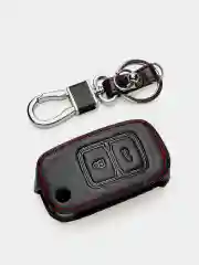 Кожаный чехол для выкидного ключа красная нить Chery A1,A3,A5,Tiggo,E5,Eastar,Fengyun №768