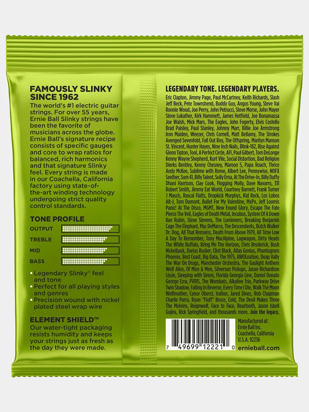Струны для электрогитары Ernie Ball 2221 Regular Slinky 10-46