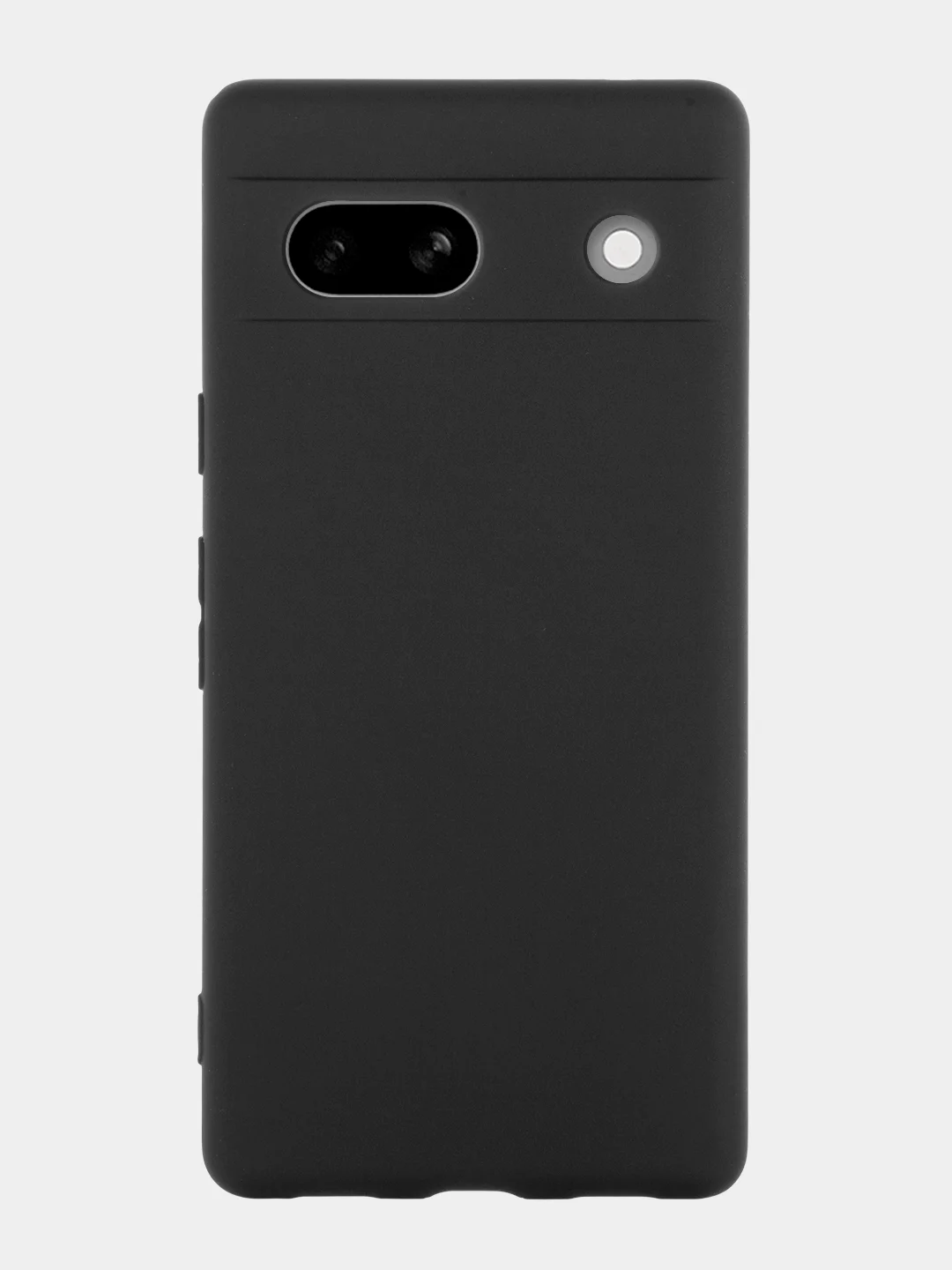 Черный чехол для Google Pixel 7A силиконовый BROSCORP матовый тонкий с бортиком- защитой камер
