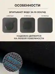 Белый коврик на кухню для сушки посуды силиконовый и диатомитовый, подставка под горячее