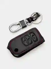 Кожаный чехол для выкидного ключа красная нить Mazda M2 /M3/M5/M6/M8 №762