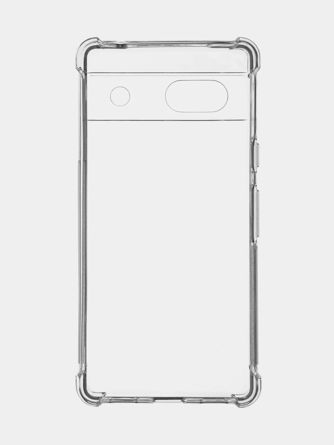Прозрачный противоударный чехол для Google Pixel 7A силиконовый BROSCORP с защитой углов и камер