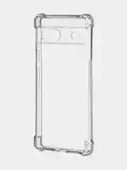 Прозрачный противоударный чехол для Google Pixel 7A силиконовый BROSCORP с защитой углов и камер