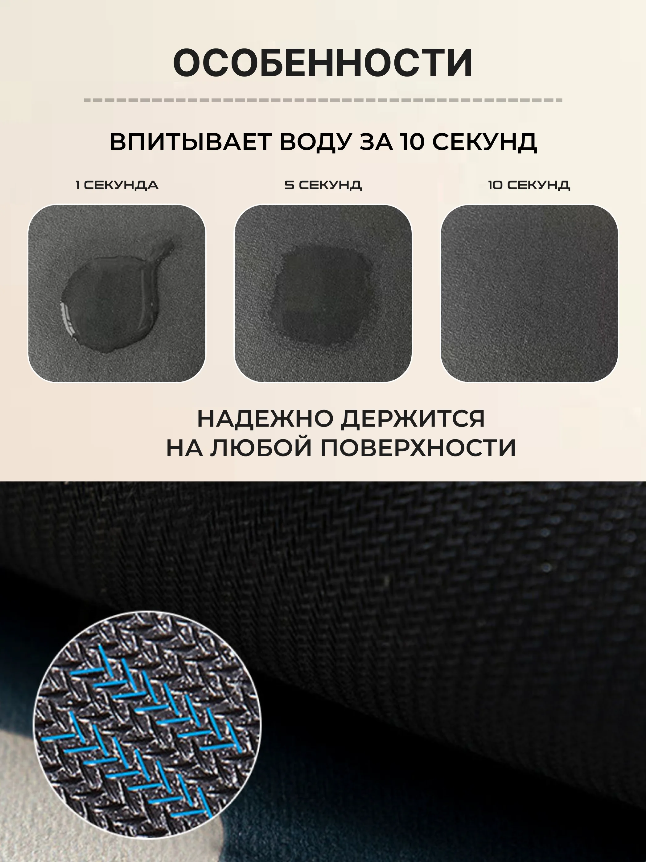 Мятный коврик на кухню для сушки посуды силиконовый и диатомитовый, подставка под горячее