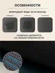 Светло-бежевый коврик на кухню для сушки посуды силиконовый и диатомитовый, подставка под горячее