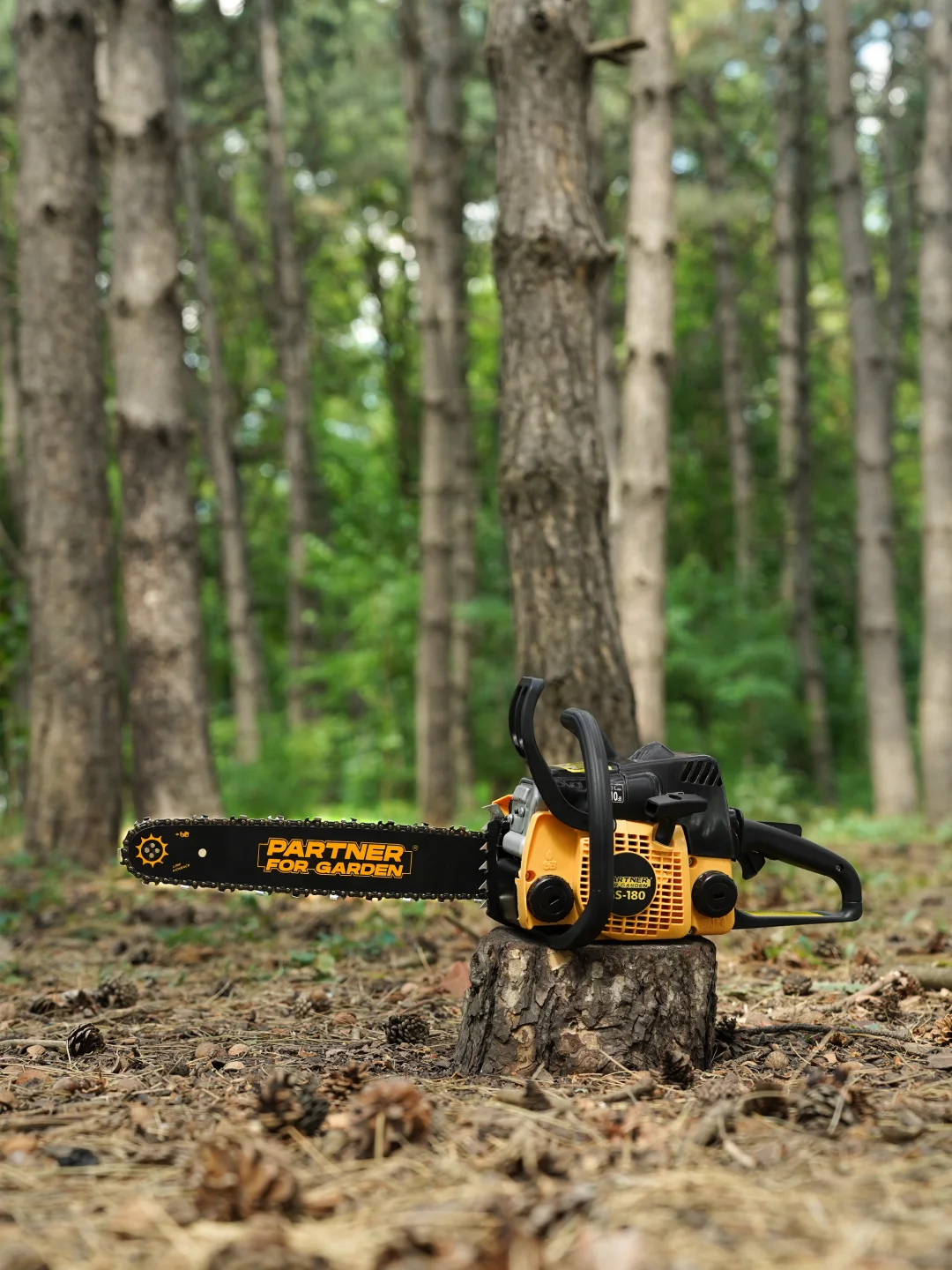 Бензопила цепная Partner for Garden GS 180 1.5 л.с, 2 кВт, 49,3 см3, лёгкий запуск