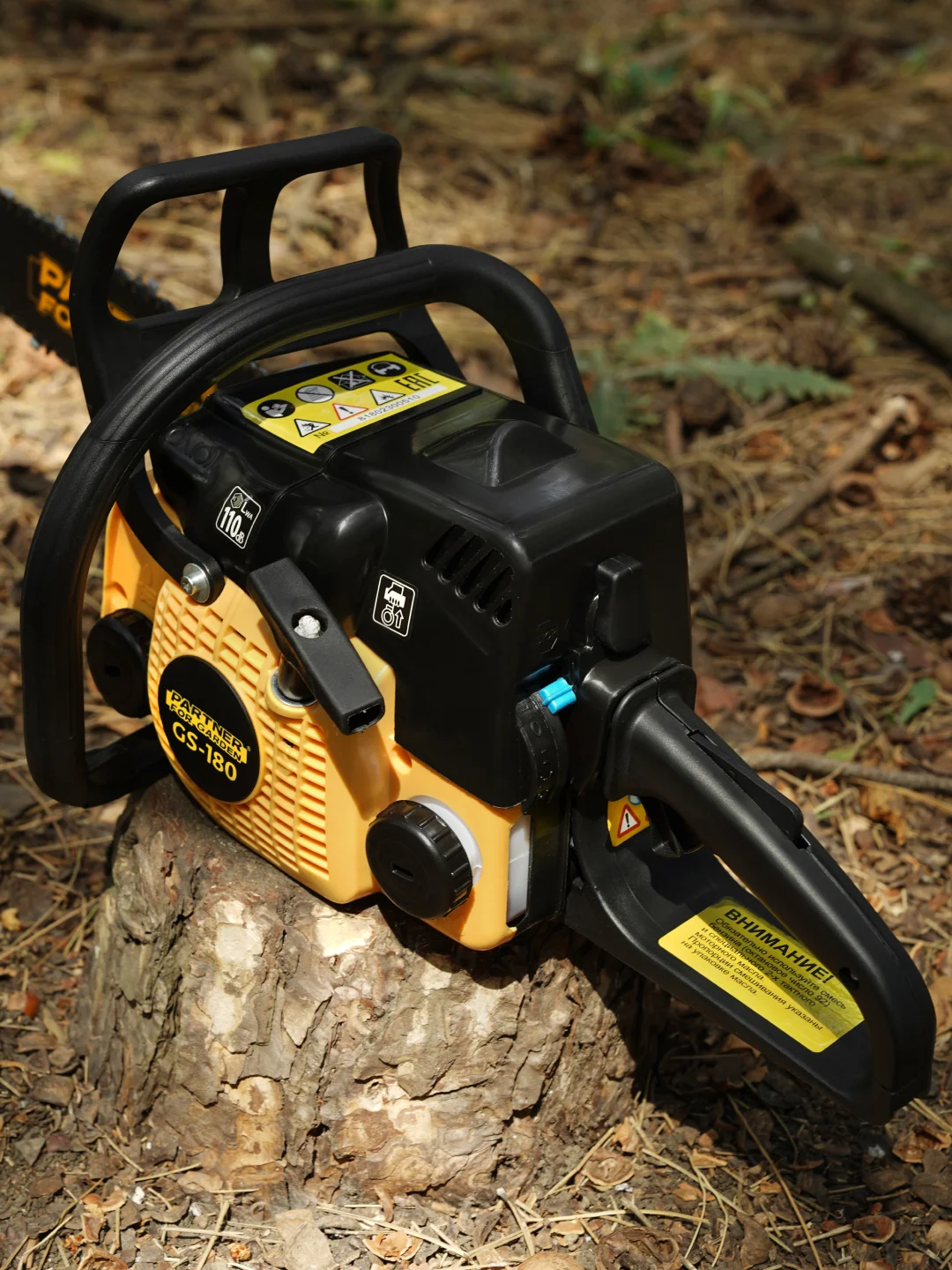 Бензопила цепная Partner for Garden GS 180 1.5 л.с, 2 кВт, 49,3 см3, лёгкий запуск