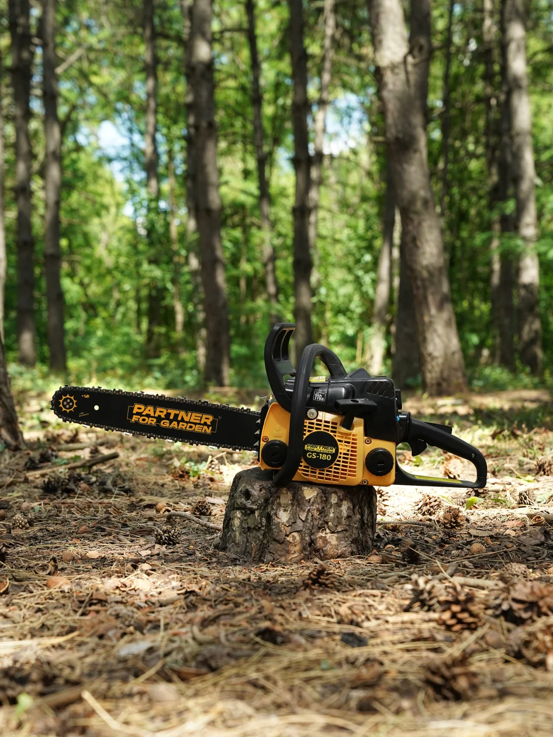 Бензопила цепная Partner for Garden GS 180 1.5 л.с, 2 кВт, 49,3 см3, лёгкий запуск