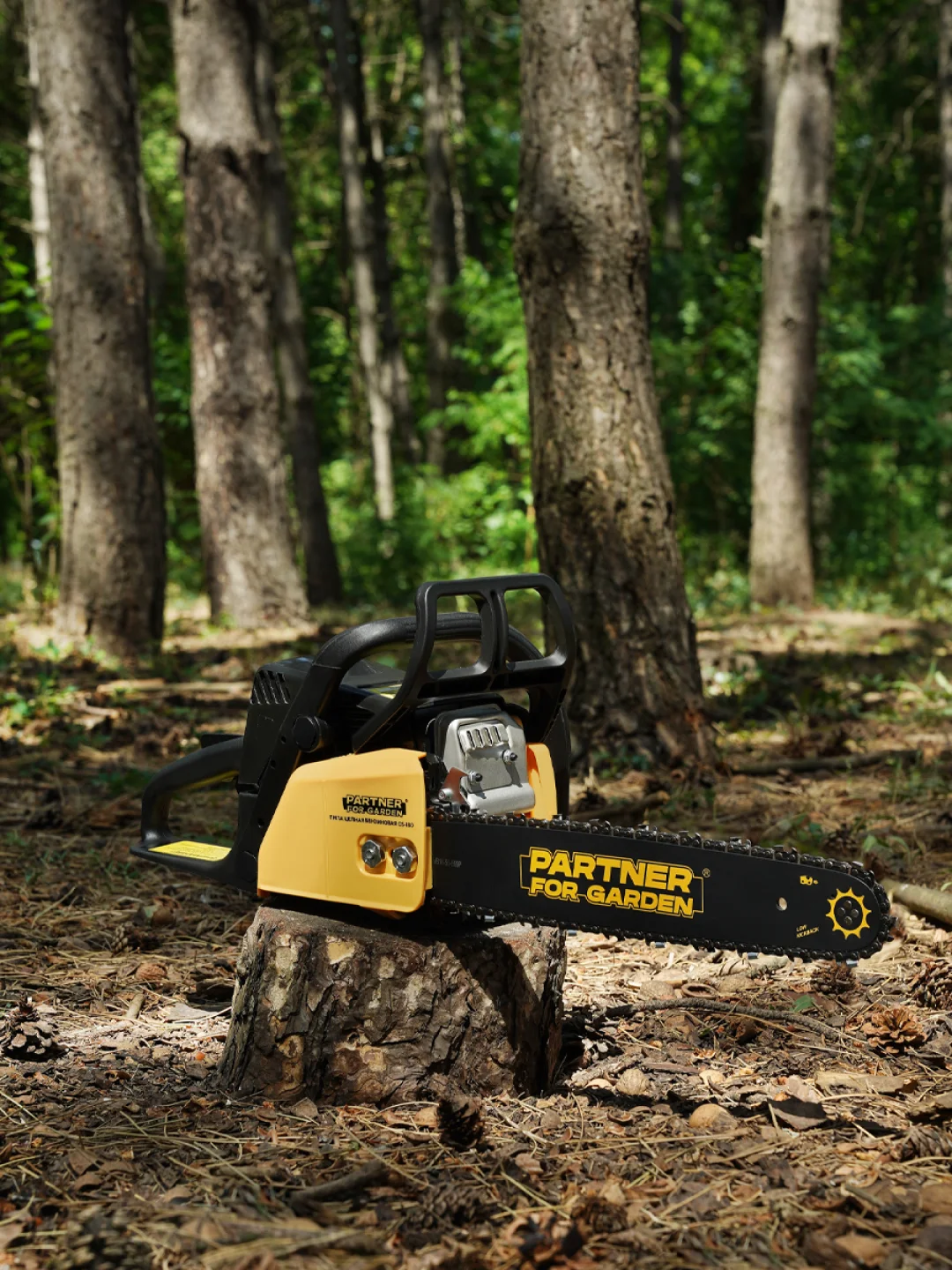 Бензопила цепная Partner for Garden GS 180 1.5 л.с, 2 кВт, 49,3 см3, лёгкий запуск