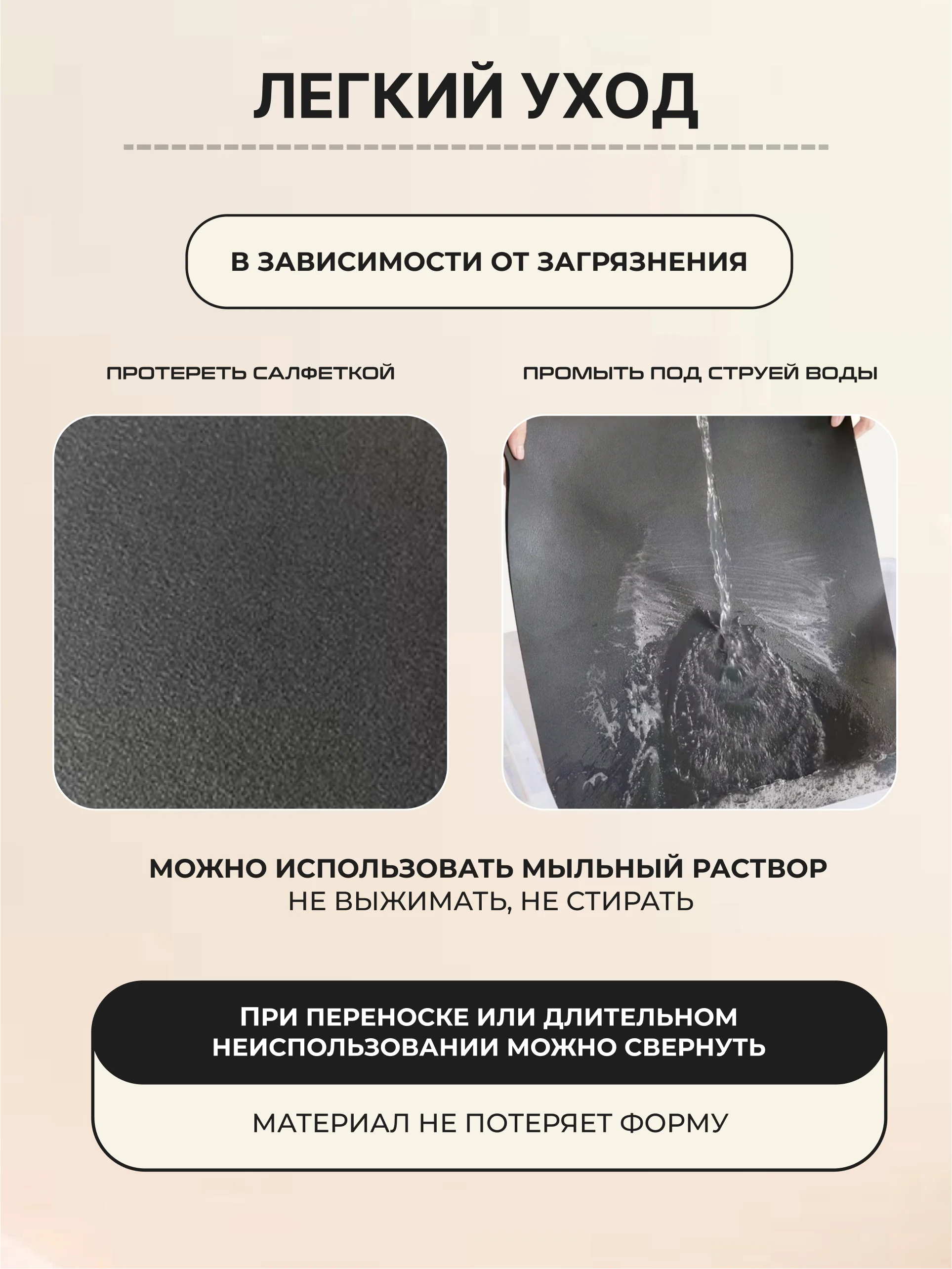 Угольный коврик на кухню для сушки посуды силиконовый и диатомитовый, подставка под горячее