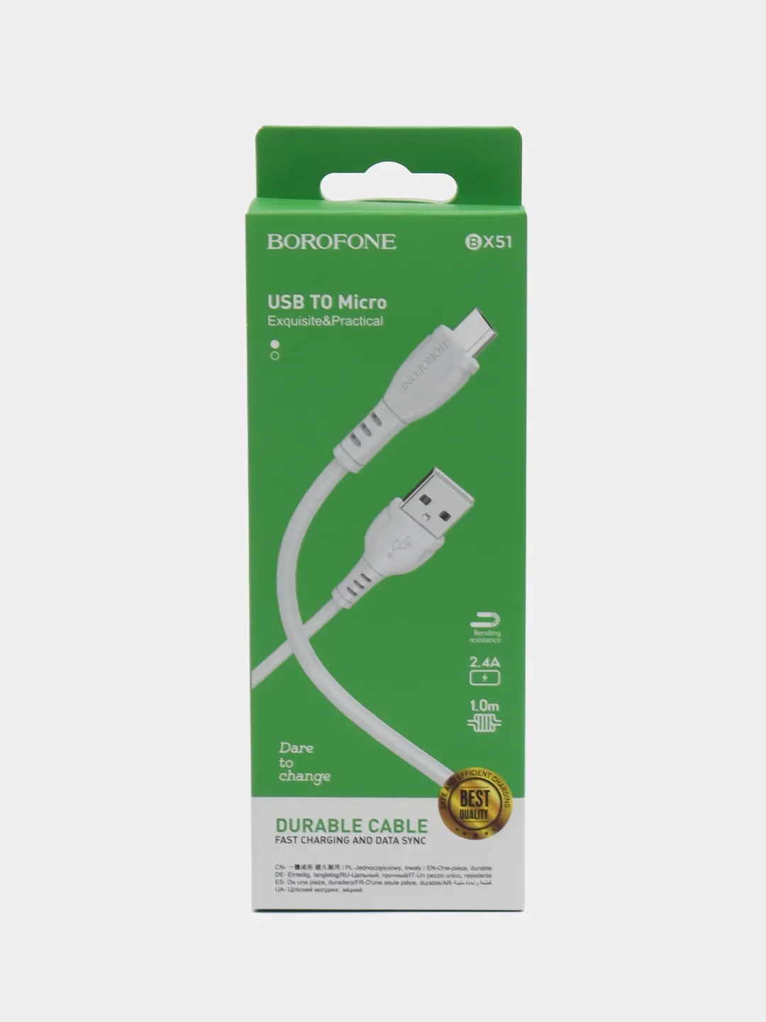 Кабель Borofone для зарядки телефона, Micro USB