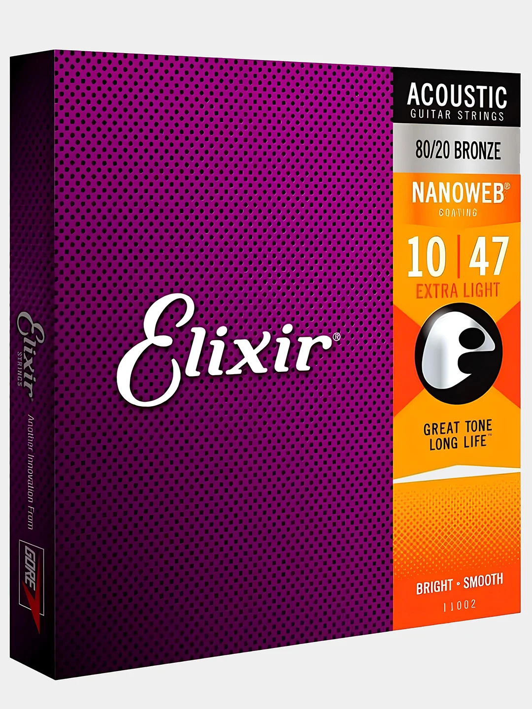Струны для акустической гитары Elixir 11002 80-20 Bronze Nanoweb Extra Light 10-47
