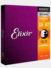 Струны для акустической гитары Elixir 11002 80-20 Bronze Nanoweb Extra Light 10-47