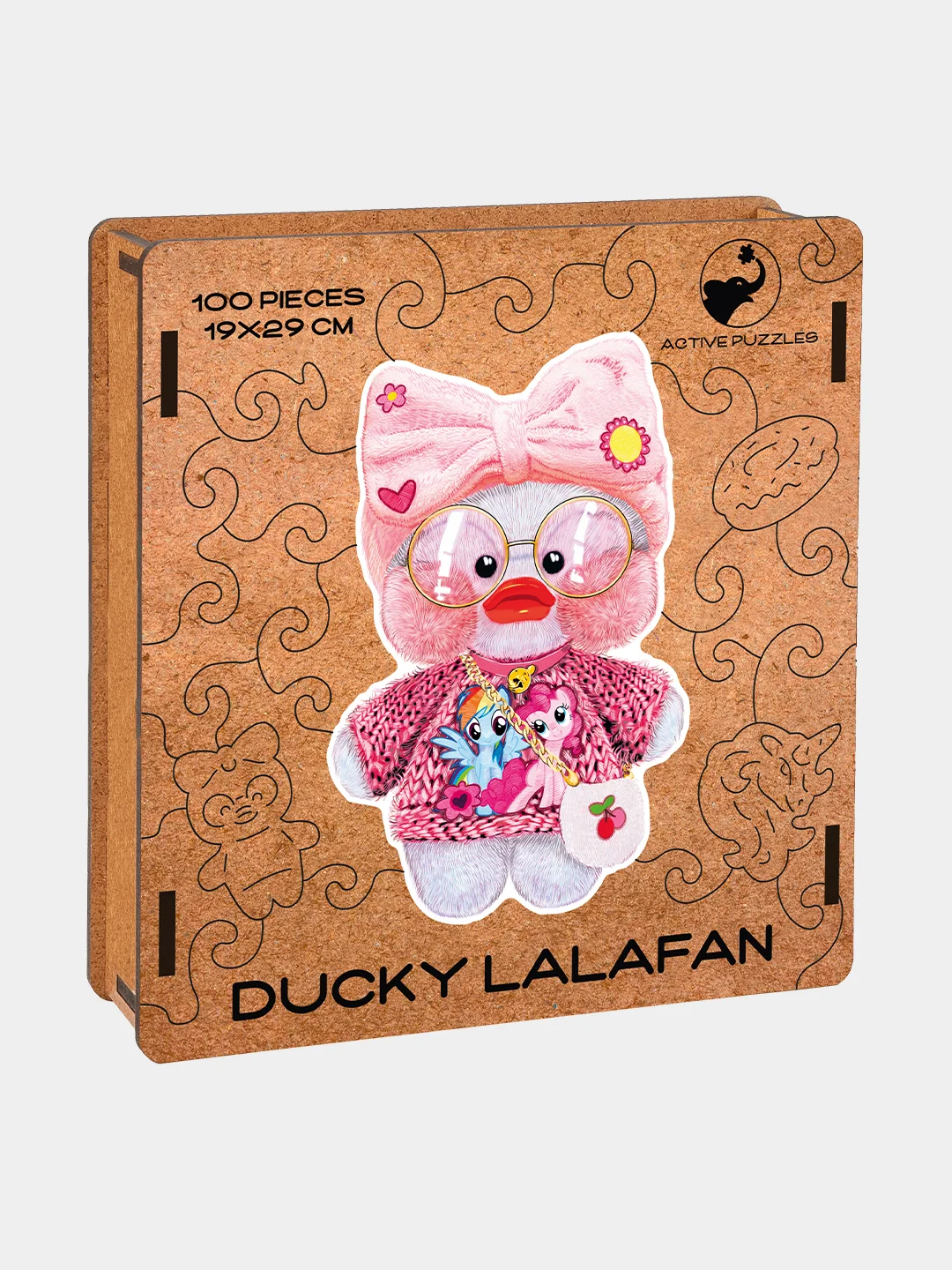 Деревянный фигурный пазл Active Puzzles "Уточка Лалафанфан",19х29 см, 100 деталей