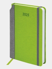 Ежедневник датированный 2025 Brauberg, планер планинг записная книжка А5, под кожу