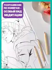 Красный картины по номерам раскраски для взрослых 16+ Романтика аниме, 400х322 мм. Проф-Пресс
