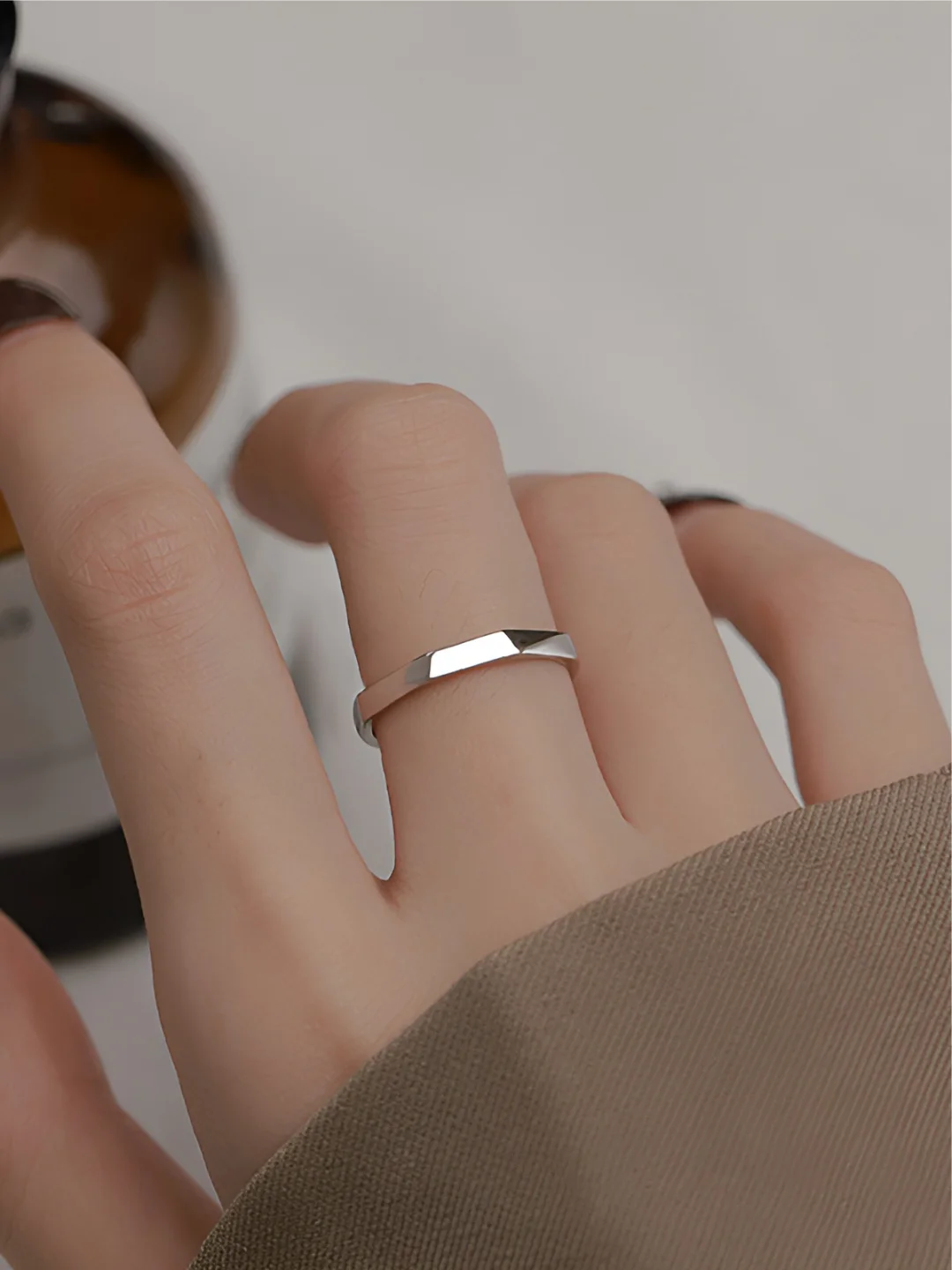 Серебряный кольцо женское посеребренное