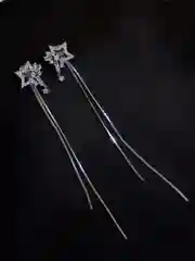 Серьги звездочки длинные, бижутерия, женские