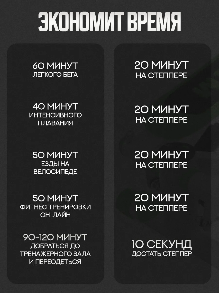 Зеленый степпер тренажер для ног и ягодиц с эспандерами