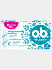 Тампоны женские ob Procomfort Mini, 16 шт, тампоны ob