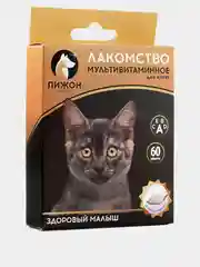 Лакомство для котят "Пижон. Здоровый малыш" со вкусом творога, 60 таб