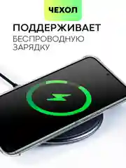 Прозрачный противоударный чехол BROSCORP для Samsung Galaxy S22, силиконовый, с карманом для карт