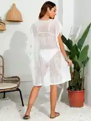 Белый пляжное платье, парео накидка, туника пляжная