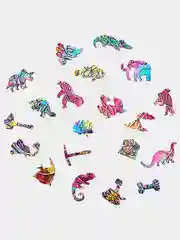 Деревянный фигурный пазл Active Puzzles "Забавный динозавр", 33х26 см, 112 деталей