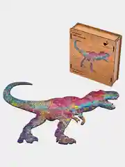 Деревянный фигурный пазл Active Puzzles "Забавный динозавр", 33х26 см, 112 деталей