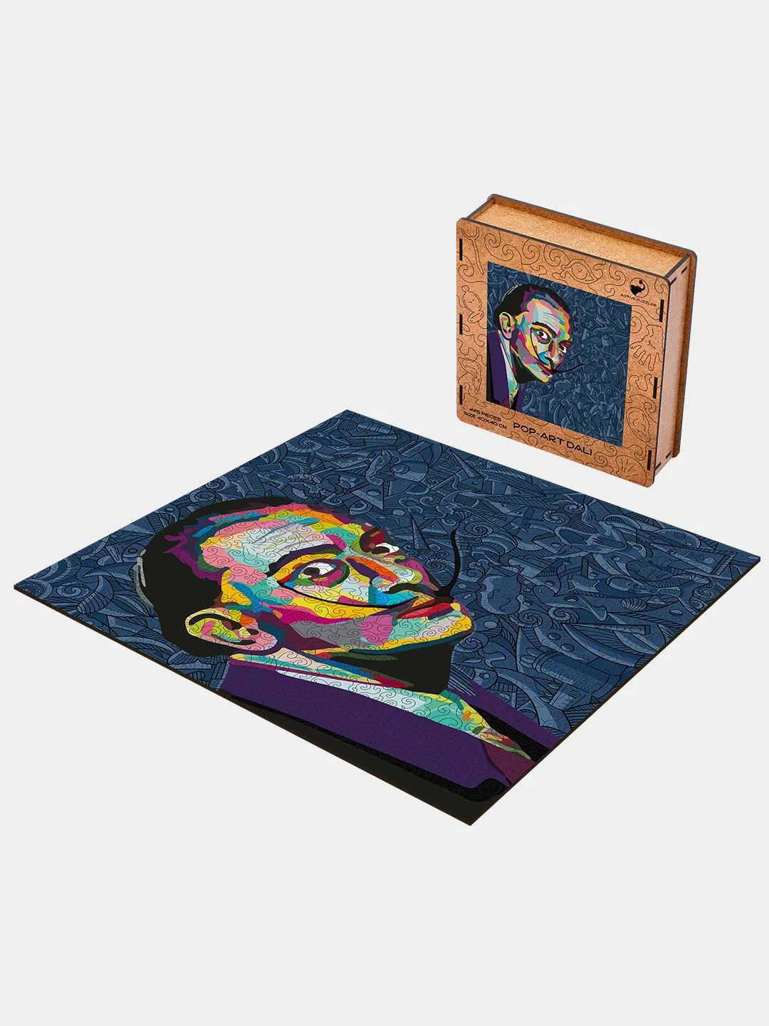 Деревянный фигурный пазл Active Puzzles "Поп Арт Дали", 40х40 см, 475 деталей