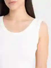 Белый топ женский летний базовый в рубчик, майка