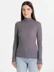 Серый лонгслив прозрачный