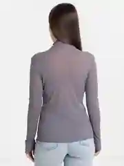 Серый лонгслив прозрачный