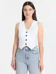 Белый жилет женский классический