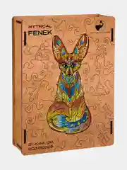 Деревянный фигурный пазл Active Puzzles "Мифический фенек(жёлтый)", 21х44 см, 203 детали