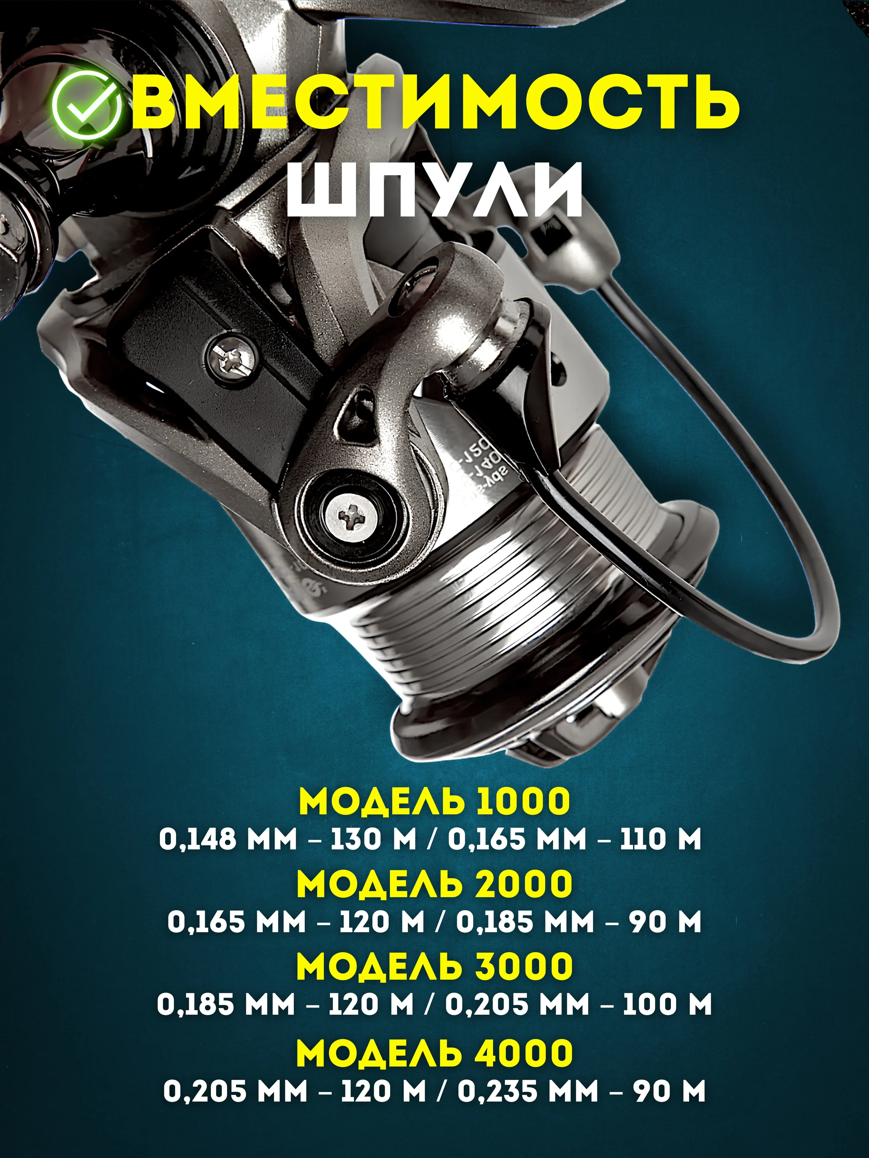 Катушка рыболовная безынерционная DAYO LEGER 1000-4000 для спиннинга и фидера, для рыбалки