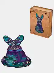 Деревянный фигурный пазл Active Puzzles "Мифический фенек(фиолет.)", 21х44 см, 203 детали