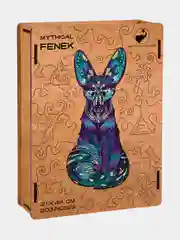 Деревянный фигурный пазл Active Puzzles "Мифический фенек(фиолет.)", 21х44 см, 203 детали